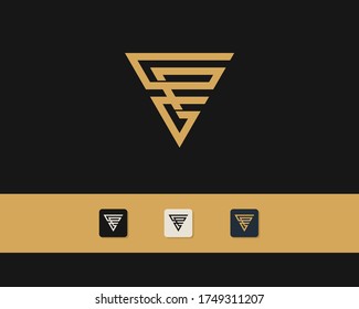 Letter G G logo design. creative minimal monochrome monogram symbol. Universal elegant vector emblem. Premium business logotype. Graphic alphabet symbol for corporate identity