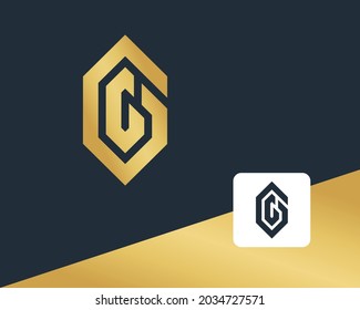 Letter G G logo design. creative minimal monochrome monogram symbol. Universal elegant vector emblem. Premium business logotype. Graphic alphabet symbol for corporate identity