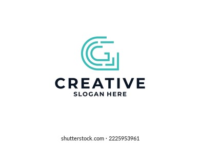 Letter G logo design with creative combination concept.