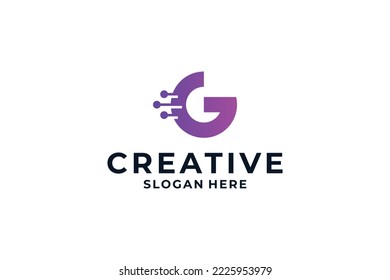 Logo Design von Letter G mit kreativem Kombinationskonzept.