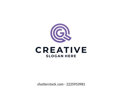 Letter G logo design with creative combination concept.