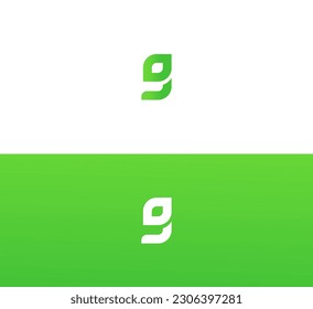 Letter G logo design. Creative Initial letter G logo. Green ECO G letter logo, Letter G business, Print