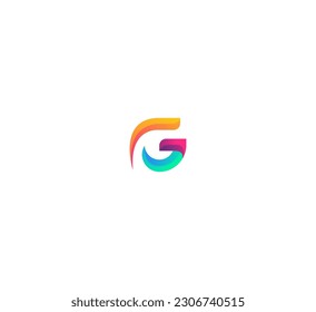 Letter G logo design. Creative Initial letter G logo.Letter G business, Print. 3D Colorful G letter logo.