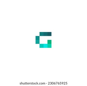 Diseño del logotipo de la letra G. Logo de la carta inicial creativa G. Logotipo de letra Pixel G, negocio de letras G, Imprimir