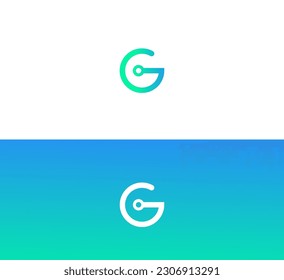 Diseño del logotipo de la letra G. Letras iniciales creativas Logo de G.Tecnología logotipo de letras G, negocio de letras G, Imprimir