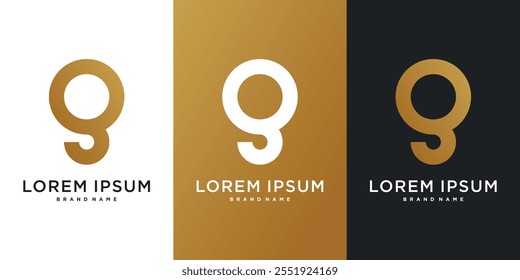 Letra G logotipo design com concapt criativo para a empresa. Vetor Premium