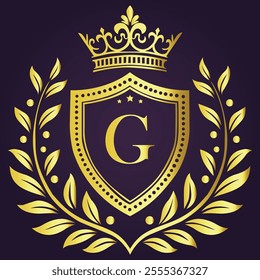 Letter G Logo Design, Creative Minimal GG Monogram. abstract vector logo monogram. G Flower logo Wedding. Elegant monogram. Illustration of wedding monogram logo with flower frame.
