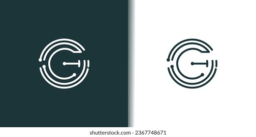Letter G logo design element vector with modern concept