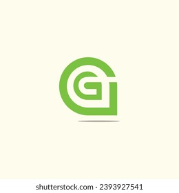 Design-Element des Buchstaben G mit Logo, Vektorgrafik mit kreativem Konzept