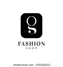 Letter G Logo Design, fashion shop logo template