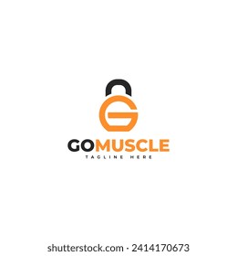 Letter G logo design with fitness unique concept premium vector, usable for business and branding logos, flat icon logo design vector template element