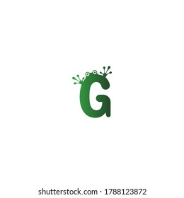 Letter G logo design frog footprints concept icon illustration