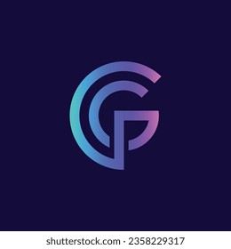letter G logo design Gradient Blue Purple tech logo icon