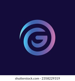 letter G logo design Gradient Blue Purple tech logo icon