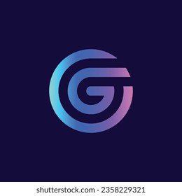 letter G logo design Gradient Blue Purple tech logo icon