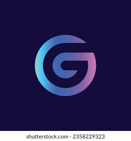 letter G logo design Gradient Blue Purple tech logo icon