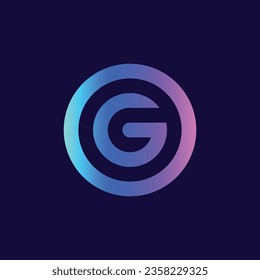 letter G logo design Gradient Blue Purple tech logo icon