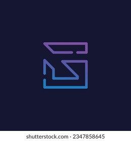 Letter G logo design icon vector with technology style