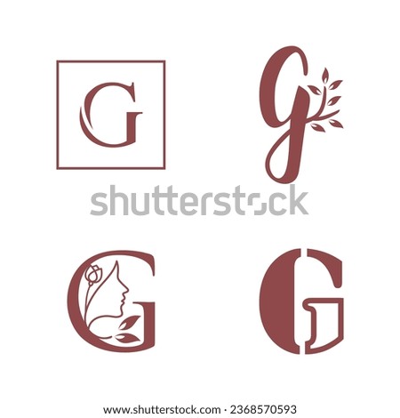Letter G  logo design icon element vector with creative unique concept
