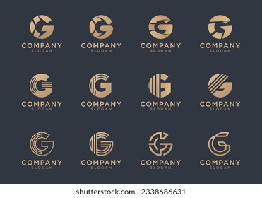 Logo-Design des Buchstaben G. Luxus und Eleganz Letter G