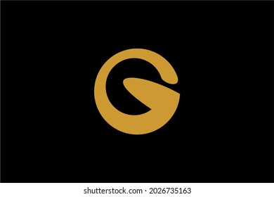 Letter G logo design. Monogram G type abstract symbol. Initial G vector icon.