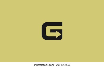 LETTER G LOGO DESIGN WITH RETURN ICON INSIDE FOR ILLUSTRATION USE