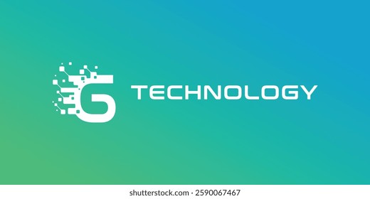 Letter G logo design for technology