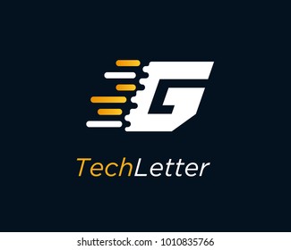 Letter G Logo Design Template With Fast Speed