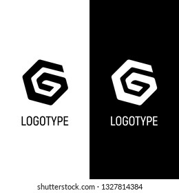 Letter G logo design template element. Minimal unique modern creative trendy business initial based icon logo. Vector illustration. Abstract template. Creative letter.