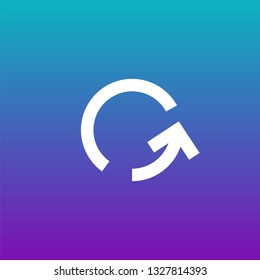 Letter G logo design template element. Minimal unique modern creative trendy business initial based icon logo. Vector illustration. Abstract template. Creative letter.