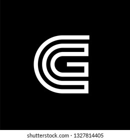 Letter G logo design template element. Minimal unique modern creative trendy business initial based icon logo. Vector illustration. Abstract template. Creative letter.