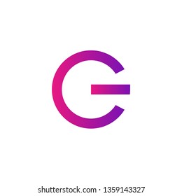 Letter G logo design template element. Minimal unique modern creative trendy business initial based icon logo. Vector illustration. Abstract template. Creative letter.