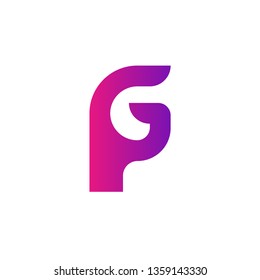 Letter G logo design template element. Minimal unique modern creative trendy business initial based icon logo. Vector illustration. Abstract template. Creative letter.