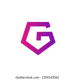 Letter G logo design template element. Minimal unique modern creative trendy business initial based icon logo. Vector illustration. Abstract template. Creative letter.