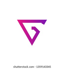 Letter G logo design template element. Minimal unique modern creative trendy business initial based icon logo. Vector illustration. Abstract template. Creative letter.