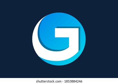 Elementos de plantilla de diseño de logotipo de carta g