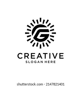 Letter g logo design template