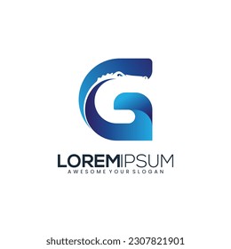 Plantilla de diseño del logotipo de la letra G. Resumen De La Letra Inicial G Que Conecta El Logo De La Gente. Forma geométrica colorida aislada en fondo blanco. Elemento de plantilla de diseño de logotipo de vectores planos.