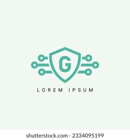 Letter G logo design template, technology, electronics, digital, logotype