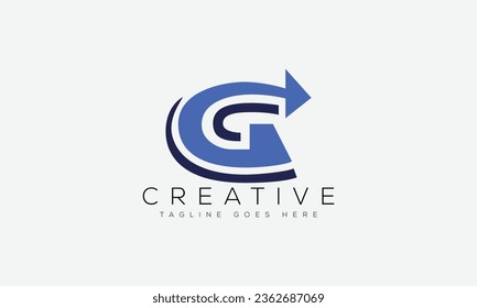 Ilustración vectorial de la plantilla de diseño del logotipo de la letra G.
