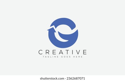 Ilustración vectorial de la plantilla de diseño del logotipo de la letra G.
