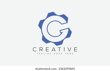 Ilustración vectorial de la plantilla de diseño del logotipo de la letra G.
