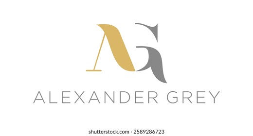 Letter A G Logo Design Template, fancy initials design inspiration. logo luxury inspiration