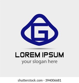 Letter G logo design template
