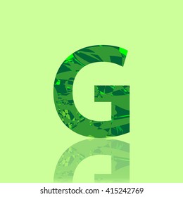 Letter G logo, design template element, font style, vector
