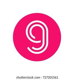 Letter G logo design template. Initial Letter G Rounded Lowercase Logo. Logo template.