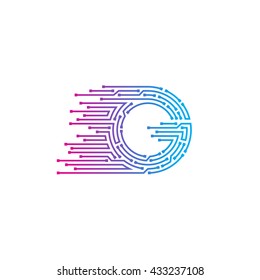 Letter G logo design template,technology,electronics,digital,logotype