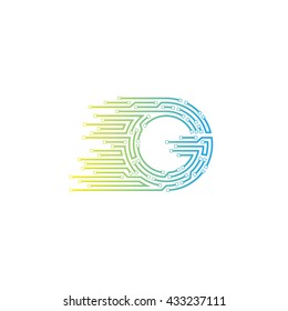 Letter G logo design template,technology,electronics,digital,logotype