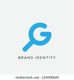 letter g logo design vector. search icon design.