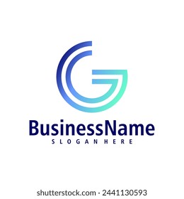 Letter G logo design vector. Creative Initial G logo concepts template